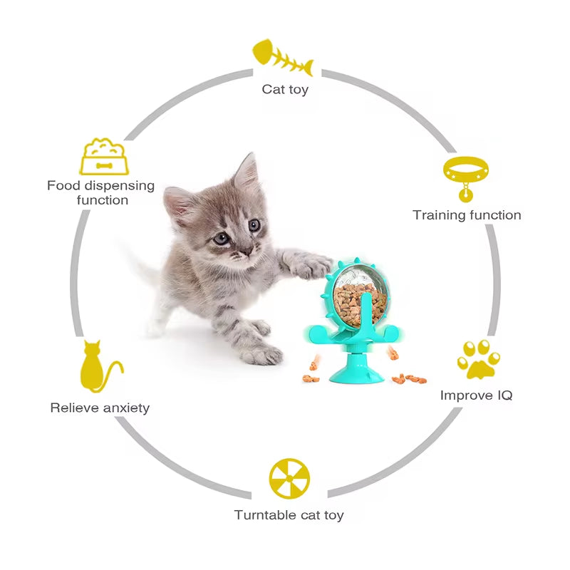 Whisker Wizard™: The Ultimate Spin-and-Snack IQ Toy for Cats & Small Dogs! 🐾🎡