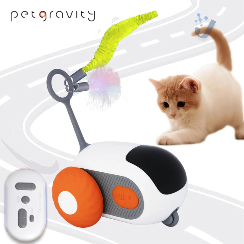 Feline Formula 1: The Remote-Controlled Rodent Racer for Paws-itively Purr-fect Playtime!